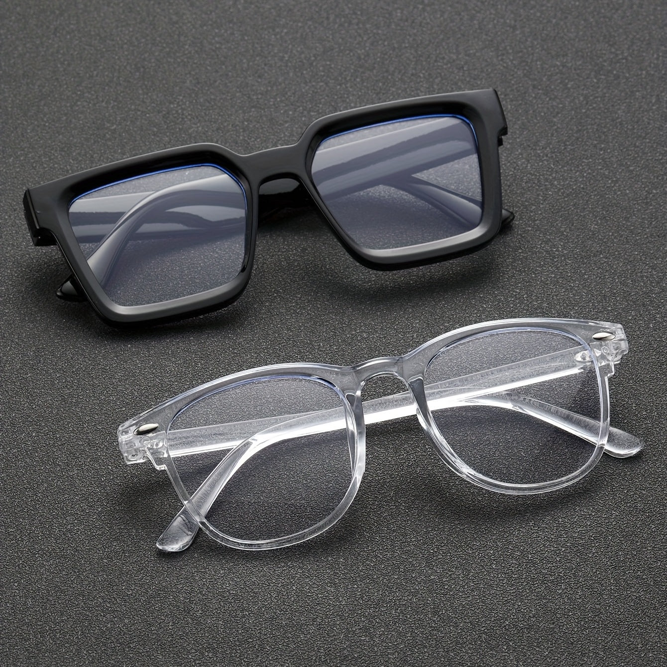 Men's Outdoor Casual Transparent Lens Glasses Set