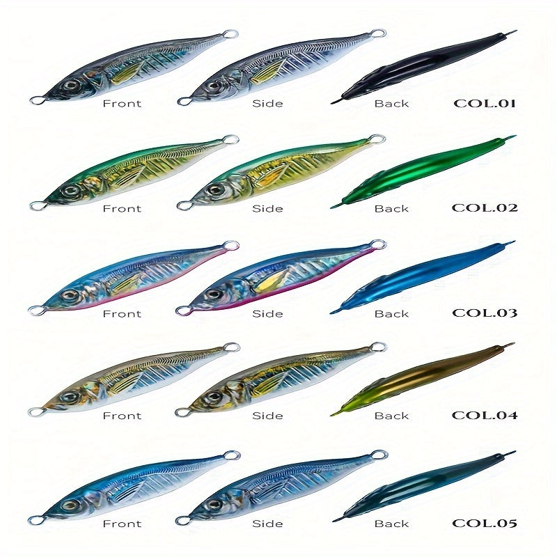 3D Metal Bionic Hard Bait Fishing Tackle for Saltwater 40g 60g 80g