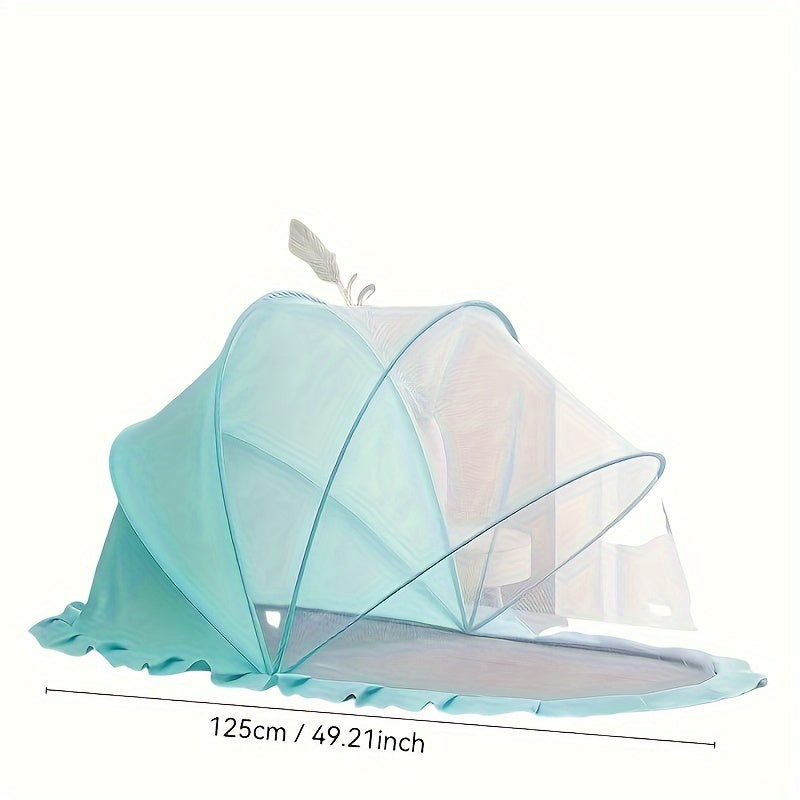 Foldable Kids Mosquito Net Light Full Coverage Polyester Bed Canopy