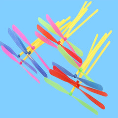 Dragonfly Puzzle 20 30 40pcs Plastic Bamboo Hand Rub Double Flying Leaves Puzzle