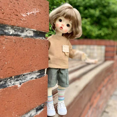 1 6 Baby Clothes Set Bjd T Shirt Jeans Shorts Sweatshirt 11 8'' Dolls