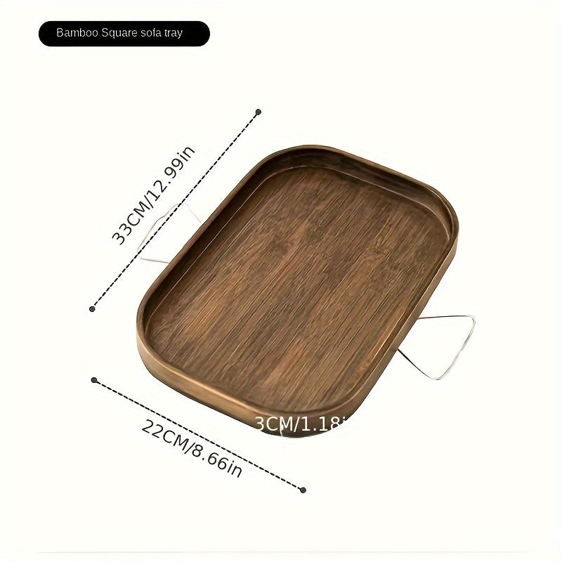 Bamboo Sofa Armrest Tray Portable Armrest Table Foldable Sofa Tray
