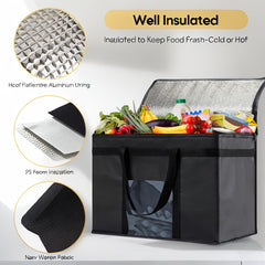 Insulated Grocery Tote Bag Reusable Hot & Cold