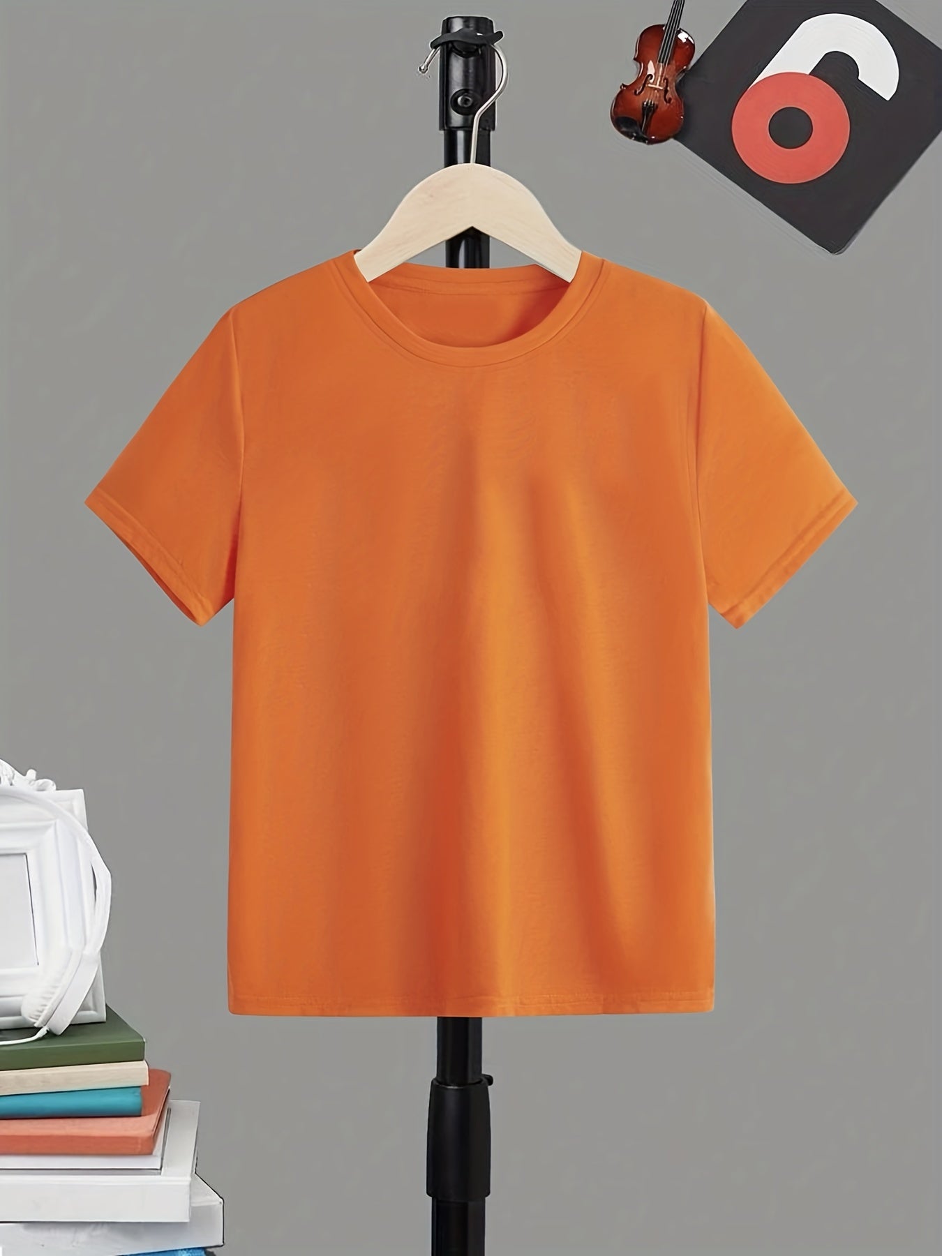 Breathable & Stretchy Boy's Solid T-Shirt for Summer