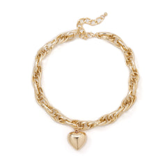 Women's Hip Hop Heart Chain Necklace