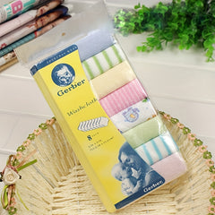 Infant Square Towel Bib Handkerchief Baby Washcloth Eight Bath Towels