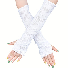 Long Halloween Gloves Dark Punk Style Halloween Cosplay Accessories