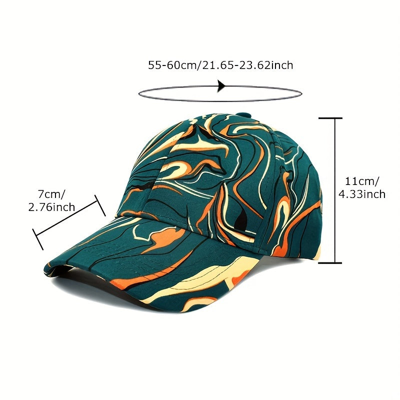 Men's Digital Print Hip Hop Cap Outdoor Sun Hat