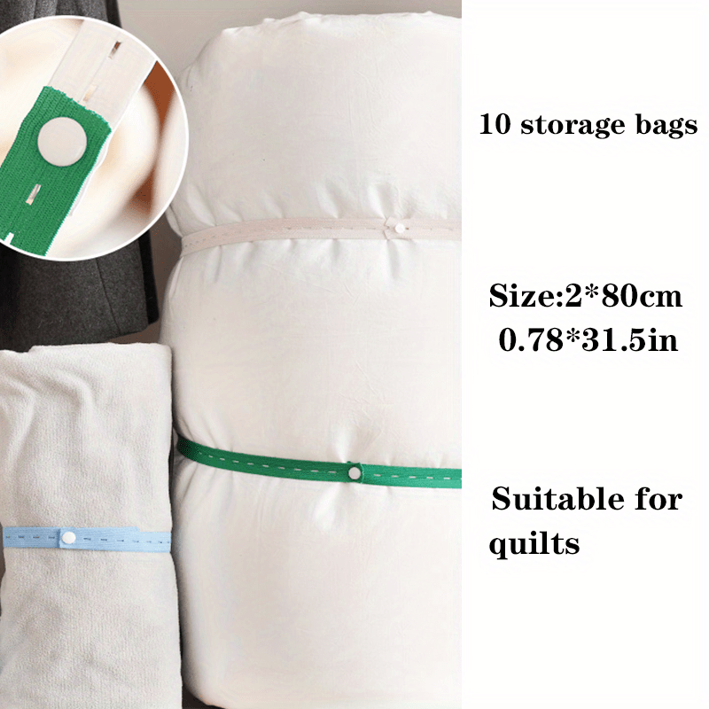 10pcs Polyester Clothing Storage Elastic Bands