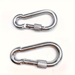 2pcs D-shaped Metal Buckle Spring Hook for Camping Hiking