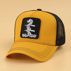 Dragon Embroidery Patch Trucker Hat Baseball Cap Lightweight Sunshade