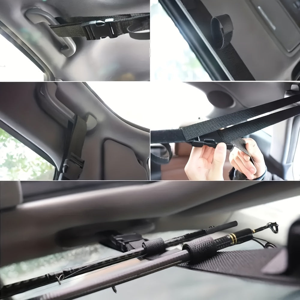 2pcs Adjustable Fishing Rod Holder Storage Belts