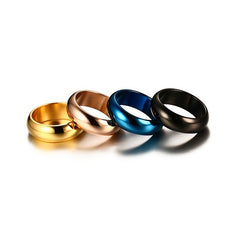 Cool Vacuum Plated Lettering Ring Men's Stainless Steel Ring
