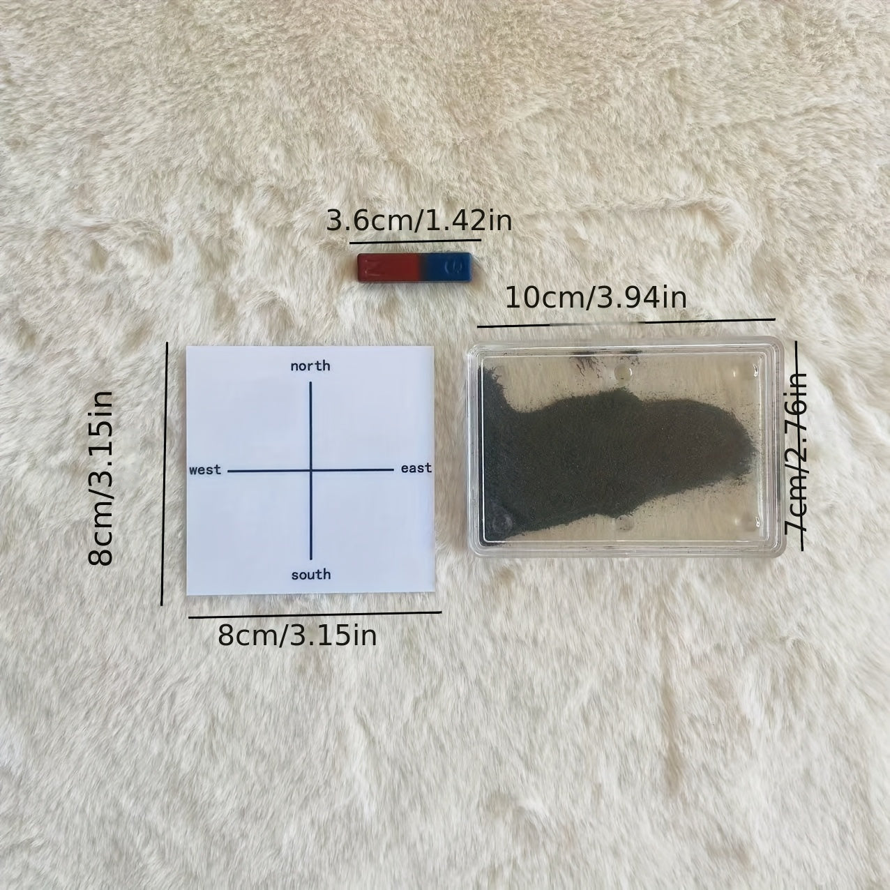 Magnetic Field Demonstration Kit with Iron Powder Magnets