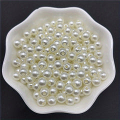 100pcs 6mm Colorful Pearls Acrylic Spacer Beads For Jewelry Making