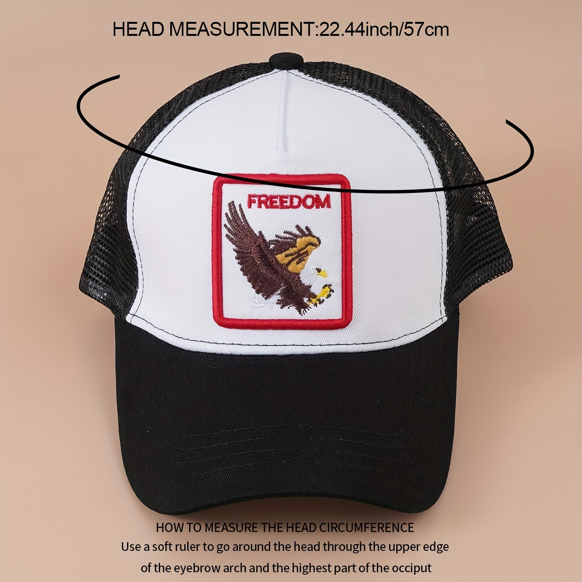 Animal Patch Baseball Cap Block Mesh Adjustable Trucker Hat Vintage S