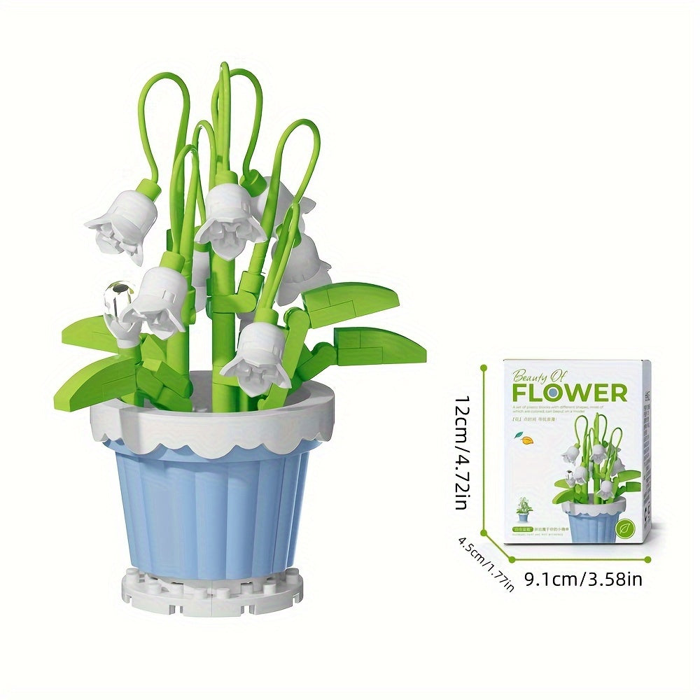 Children's Succulent Flower Building Blocks Toy Set