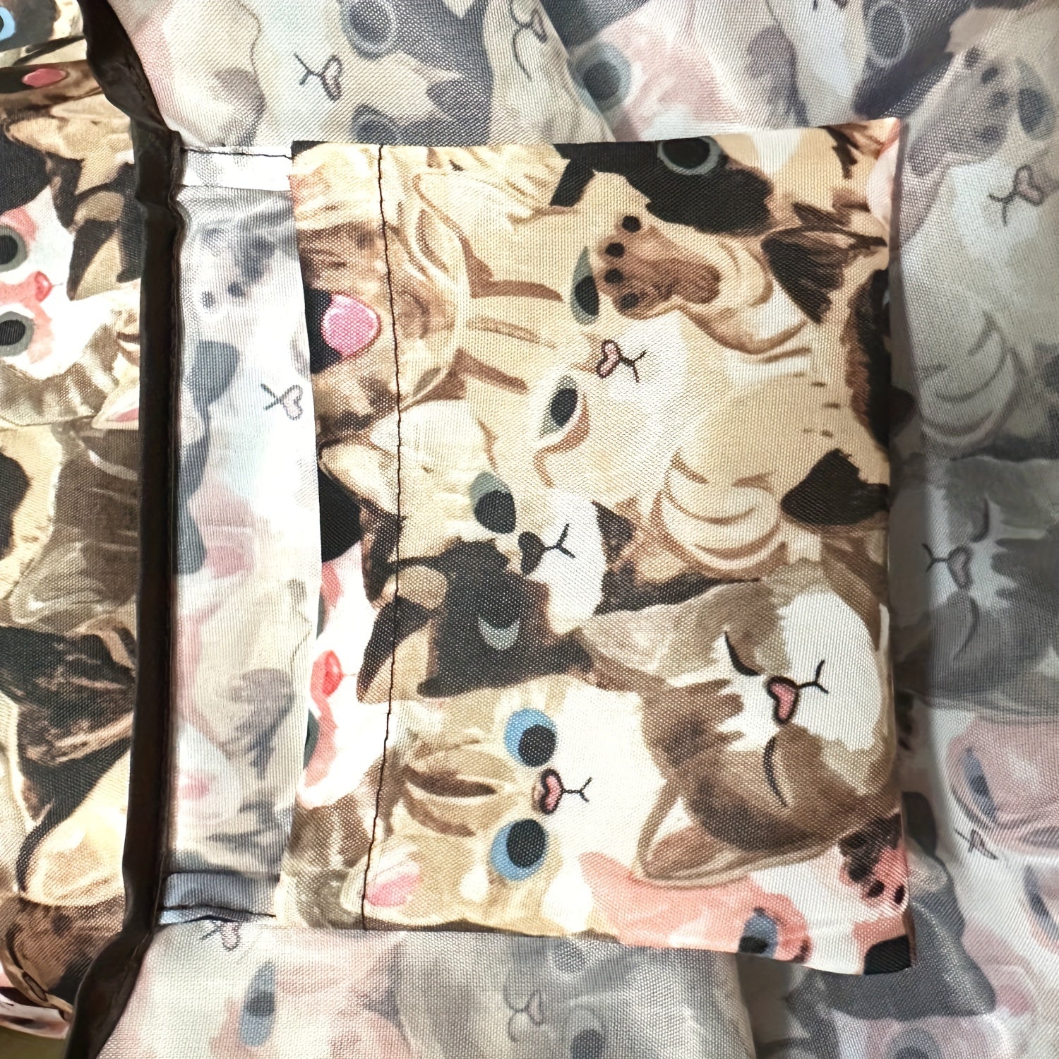 All Over Cats Pattern Shoulder Bag Foldable Storage Bag