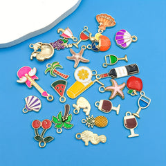 24pcs Enamel Dripping Oil Charms for DIY Jewelry