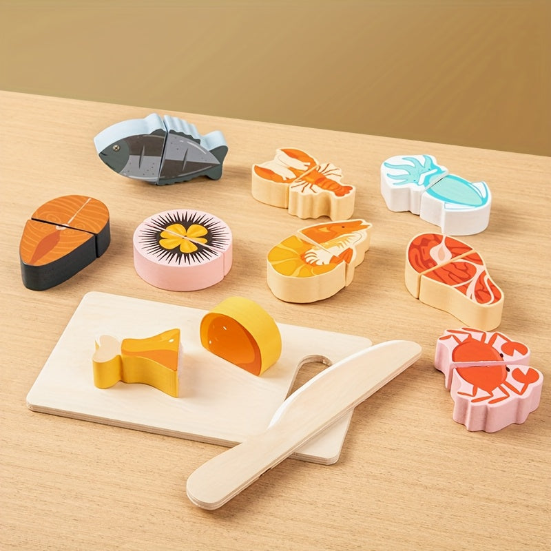 Ocean Food Fruit 3 in 1 Magic Stick Wooden Toy