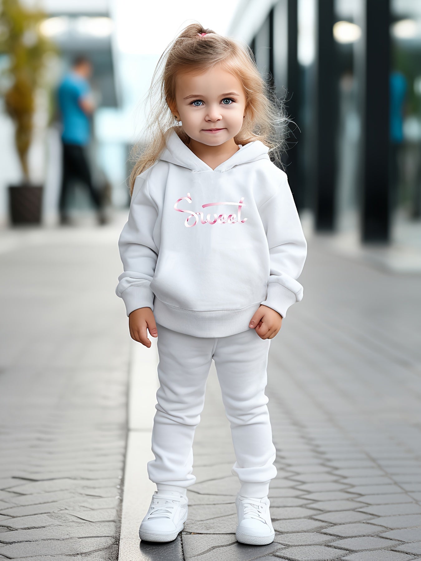 OERYUI Girls Boys SWEET Print Hoodies Pants Set For Spring Fall