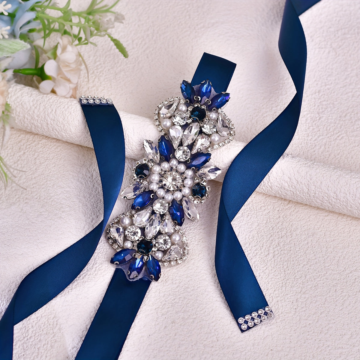 Rhinestone Belt Bridal Waist Accessories Long Skirt Matching Party Dress