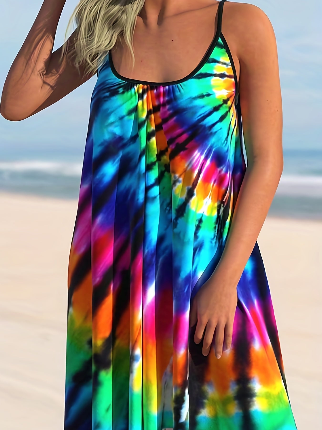  Tie Dye Cami Dress High Stretch