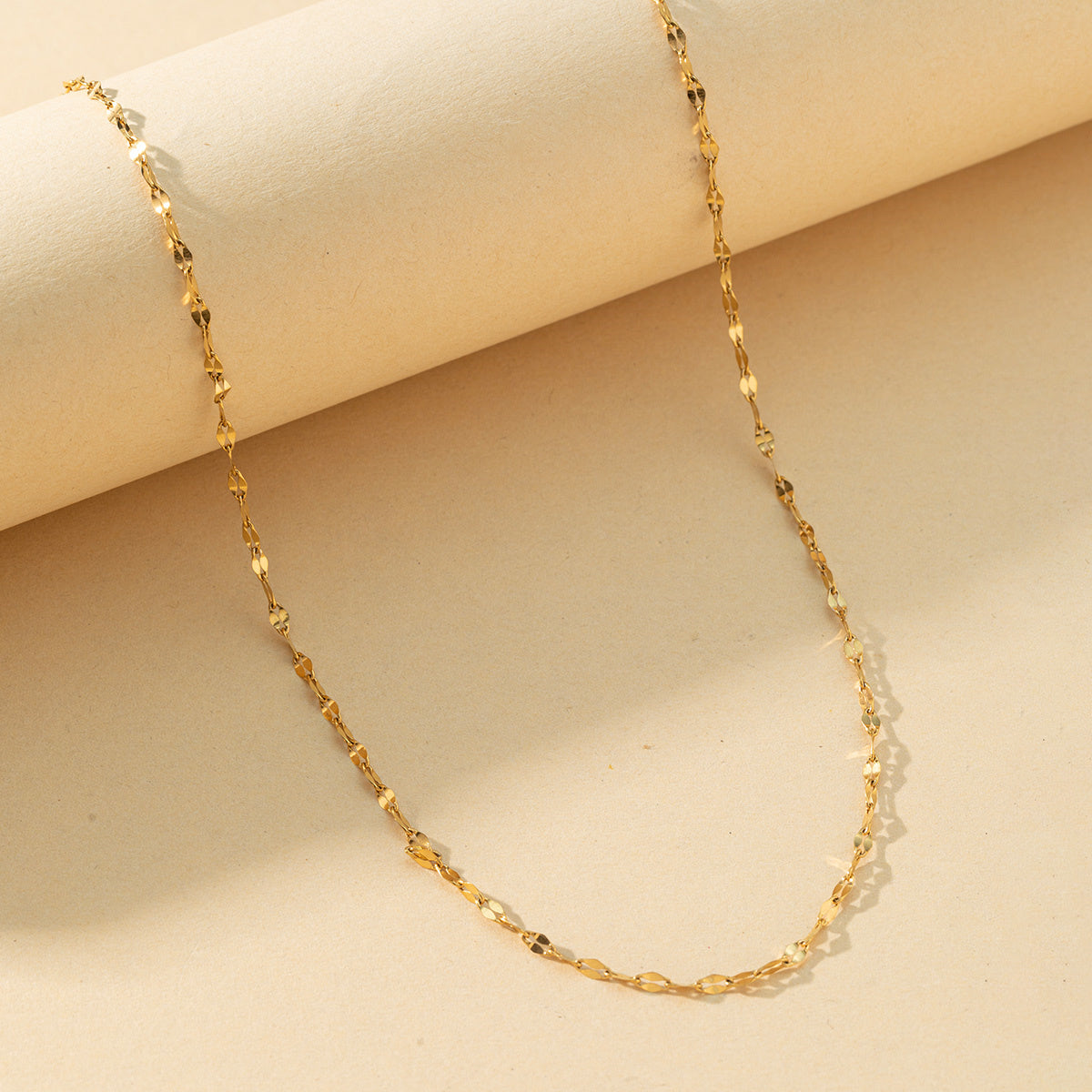Golden Lips Chain Stainless Steel Men's Clavicle Chain