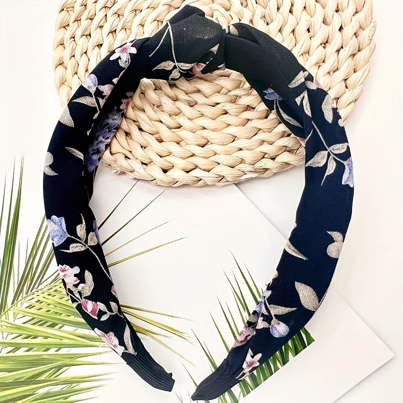 Knotted Polyester Headband Elastic Women's Hair Accessories