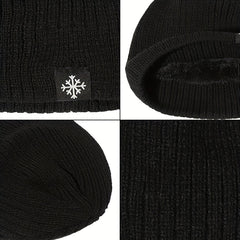 Velvet Knitted Beanie Ear Protection Hat for Outdoor Winter Activities