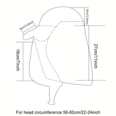 1pc Unisex Sun Protection Baseball Cap for Fishing