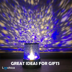 Kid's Moon Star Projector Lamp - Battery Powered