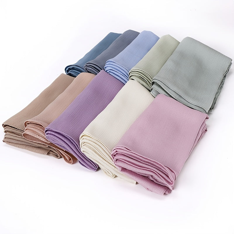 Silk Satin Scarf Women's Head Scarf Crinkled Satin Spots