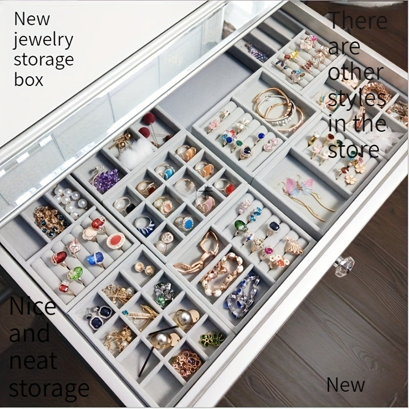 Elegant Jewelry Display Box - Organize Rings, Earrings, Bracelets & Necklaces