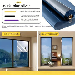 Privacy Reflective Window Film UV Protection Heat Insulation
