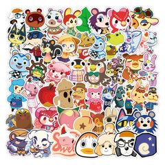 50PCS Cartoon Animal Stickers Waterproof Decorative Water Cup Tablets