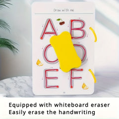 Red Erasable Writing Practice Book for Kids with Math Activities