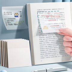 150 300 Sheets Transparent Sticky Notes 3 Sizes School Office Supplies