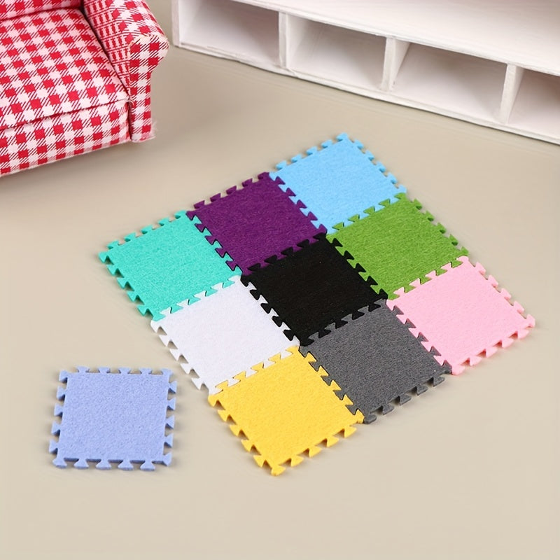 6pcs 1:12 Dollhouse Rug Carpet Multicolor Mat Model Furniture Decor Toy