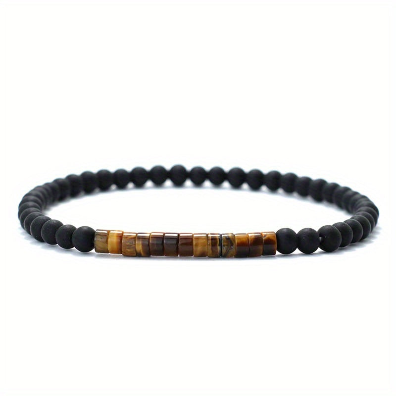 Men's Frosted Stone Beads Bracelet Gift For Men