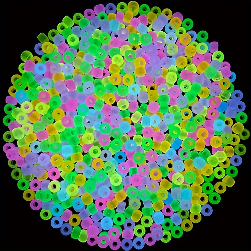 1000pcs Mixed Luminous Little Beads Hair Beads Plastic Horse Beads