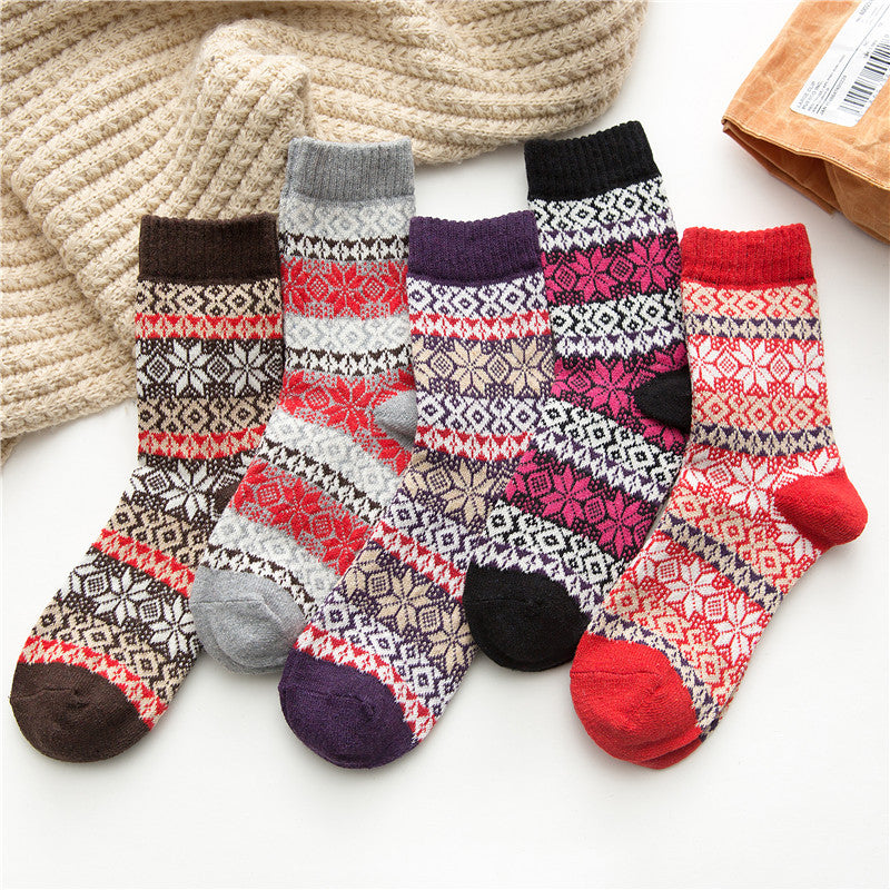 5 Pairs Cozy Knit Socks For Women