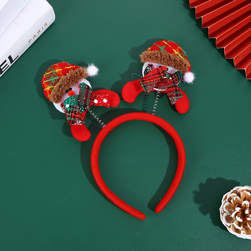 Christmas Party Supplies Bear Head Hair Hoop Holiday Props Headwear