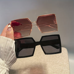 Square Oversized Sunglasses for Women Rectangular Lens