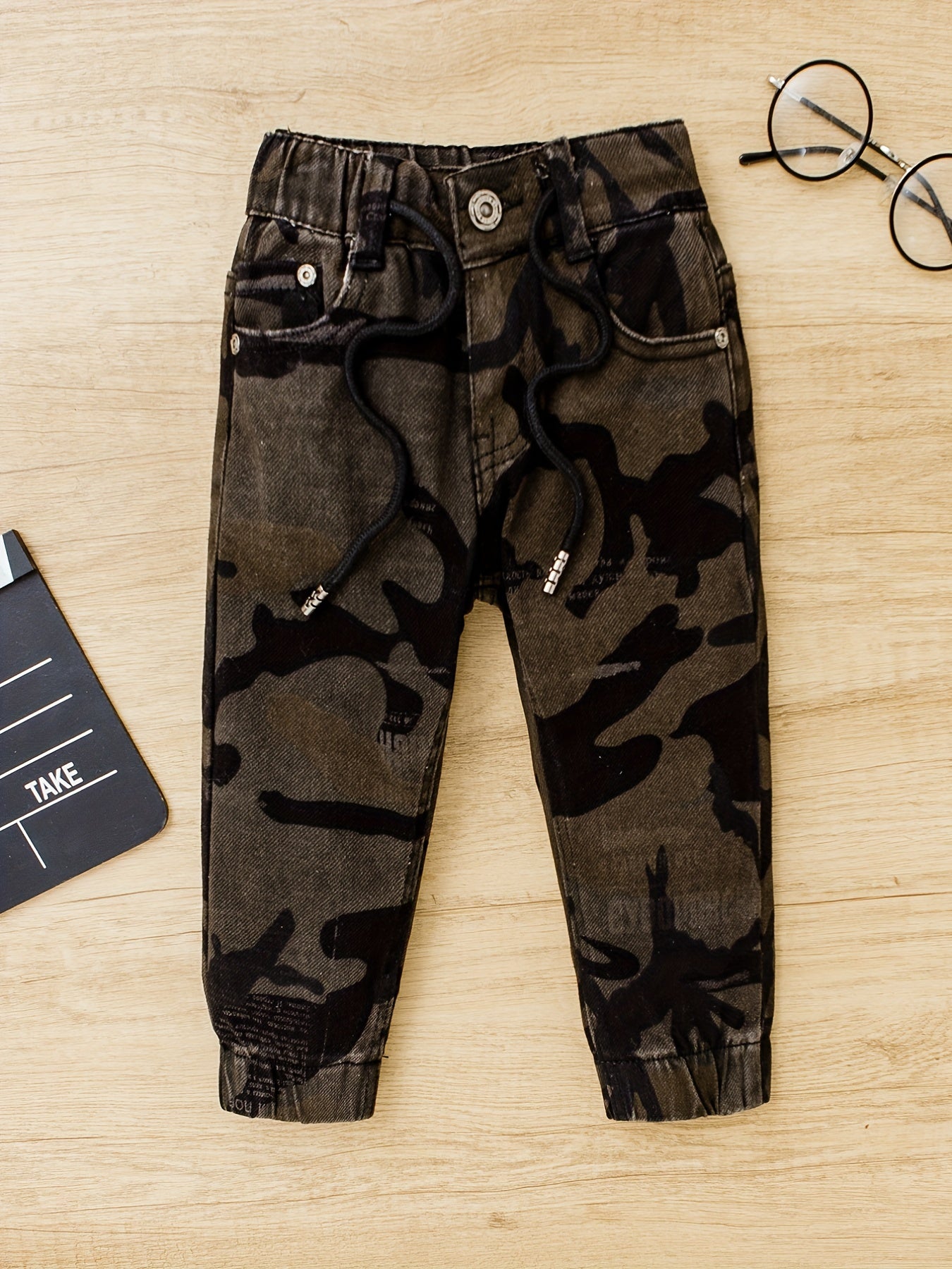 Baby Boy Camo Denim Pants with Pockets