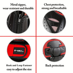 Kids Motorcycle Armor Set Elbow Knee Chest Belly Guards