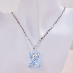3pcs Acrylic Bear Sweater Chain Necklace