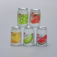 10pcs Mini Supermarket Food Set - Resin Fruit Cans & Beverage Bottles