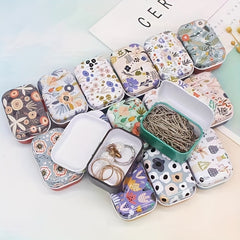 Small Flower Box Jewelry Box Paper Clip Storage Box 5.5x3.8x2.2in