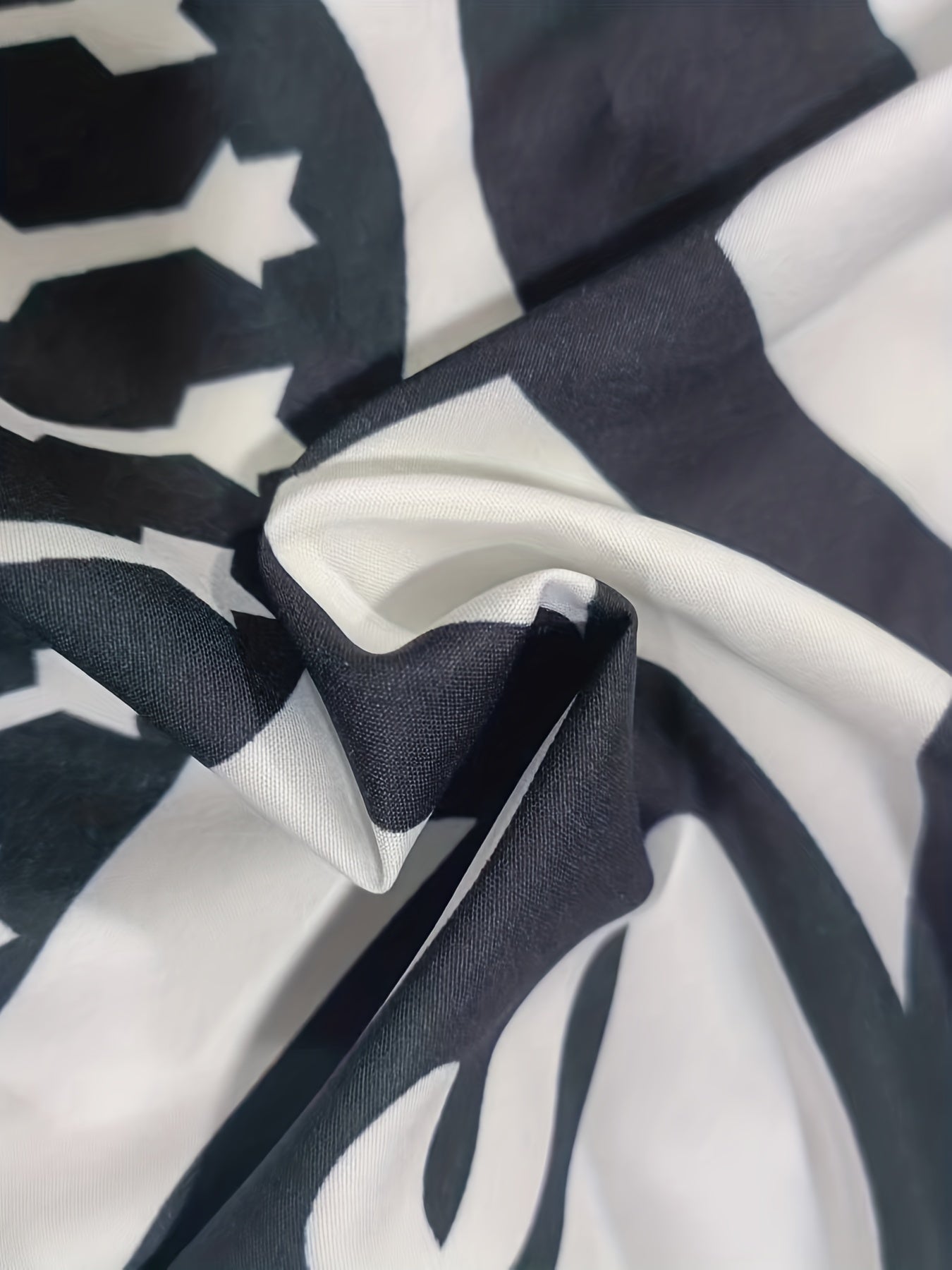 Retro Kaftan Dress Plus Size Graphic Print Batwing Sleeve Maxi Dress